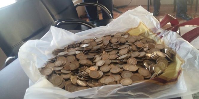 Dilencinin Üzerinden 773 Lira Çıktı