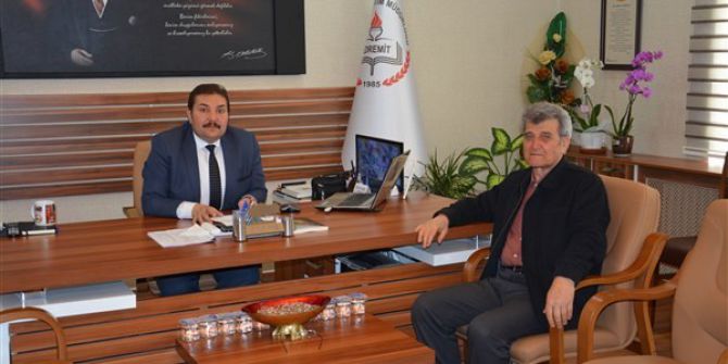 Edremit’in İlk İlçe Milli Eğitim Müdürü Yusuf Erdemir’den Ziyaret