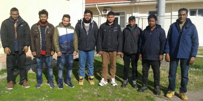 8 Göçmen Kıskıvrak Yakalandı