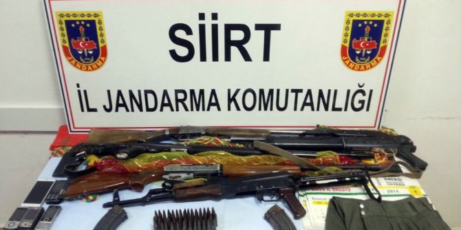Siirt’te Silah Ve Mühimmat Ele Geçirildi