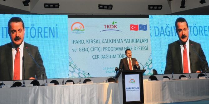 Tkdk Desteklerinden Faydalanan Erzurumlu Yatırımcılara Çek Töreni Düzenlendi