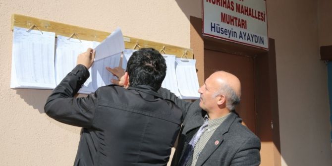 Seçmen Listeleri Pazar Günü Askıdan İndiriliyor