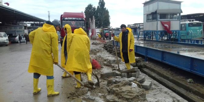 Büyükşehir Belediyesi, Hal Kompleksi’nde Çalışmalarını Sürdürüyor