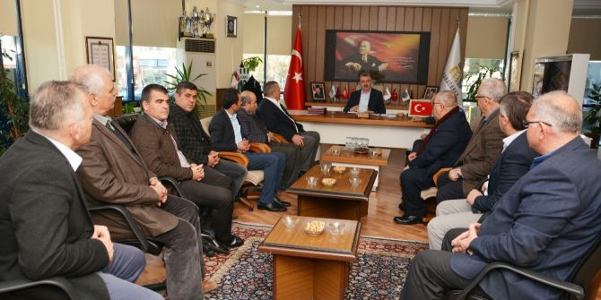 Muhtarlardan Özkan’a Teşekkür Ziyareti