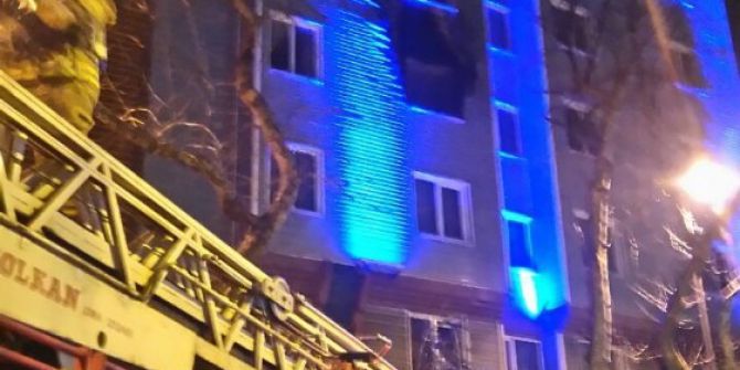 Otelde Yangın Paniği