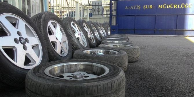 Otomobillerin Jant Ve Lastiğini Çalan Şüpheliler Yakalandı