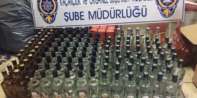 Rize’de 277 Şişe Bandrolsüz İçki Ele Geçirildi