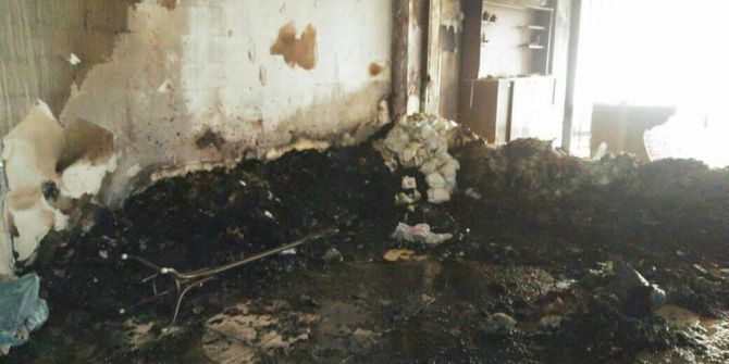 Elektrik Kontağından Çıkan Yangın İş Yerini Kül Etti