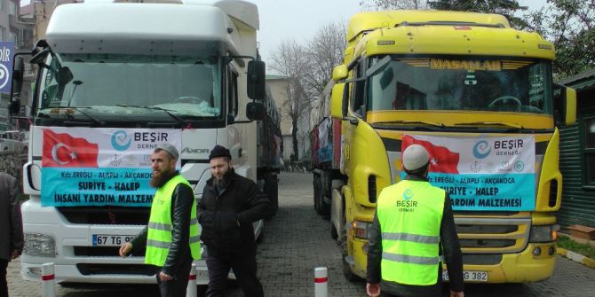 Akçakoca’dan Halep’e Yardım Konvoyu