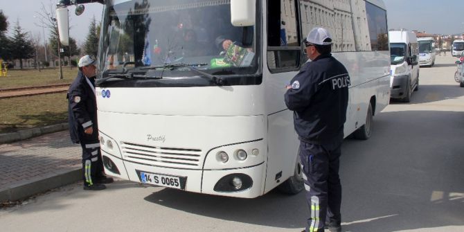 Bolu’da İhbar Üzerine Okul Servisleri Denetlendi