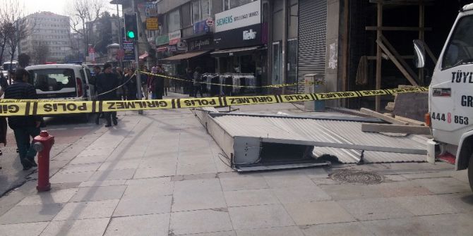 Şişli’de Kilolarca Ağırlığındaki Kepenk Devrildi: 1 Yaralı