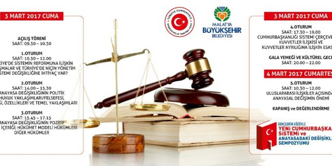Cumhurbaşkanlığı Sistemi Ve Anayasa Değişikliği İle İlgili Sempozyum Düzenlenecek