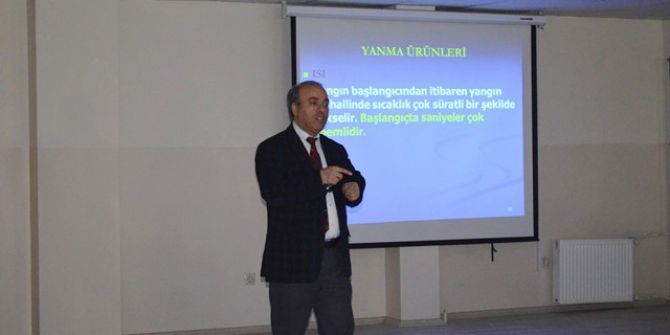 Kahta Milli Eğitim Müdürlüğü Yangın Eğitimi Verdi