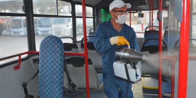 Şehir İçi Toplu Ulaşım Araçları Dezenfekte Edildi