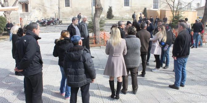 Edirne’de Emek Pazarına Kurulan Kulübelere Tepki