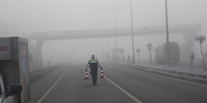 Kars’ta Asayiş Ve Hava Ulaşımına Sis Engeli