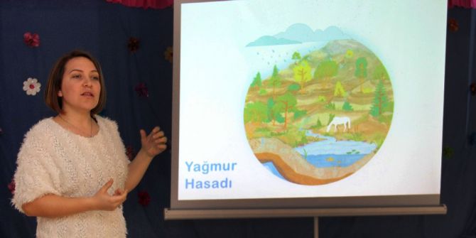 Çocuklar Yağmur Hasadını Öğreniyor