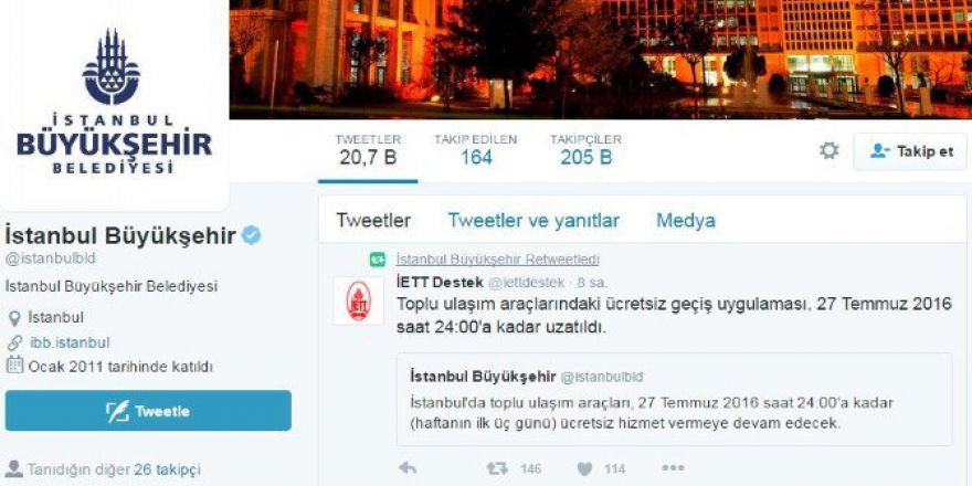 İstanbul’da Ulaşım Üç Gün Daha Ücretsiz