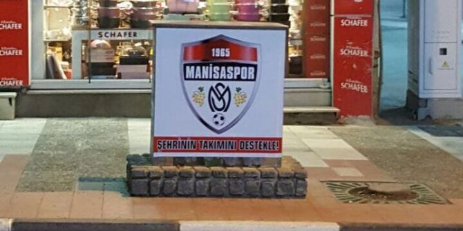 Elektrik Trafolarına Manisaspor Amblemi