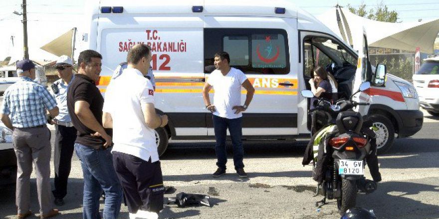 Takla Atan Motosikletten Yara Almadan Kurtuldu