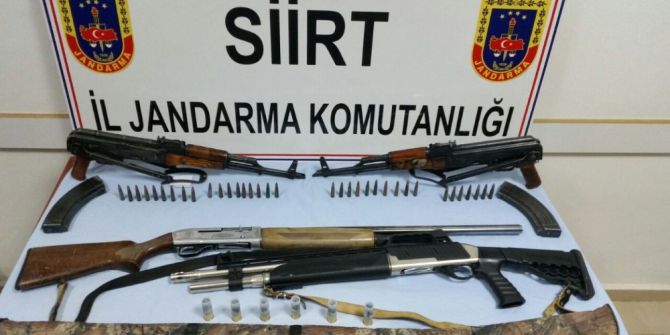 Siirt’te Silah Ve Mühimmat Ele Geçirildi