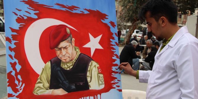 Annesinin Rüyasında Gördüğü Şehit Ömer Halisdemir’i Tuvale Çizdi