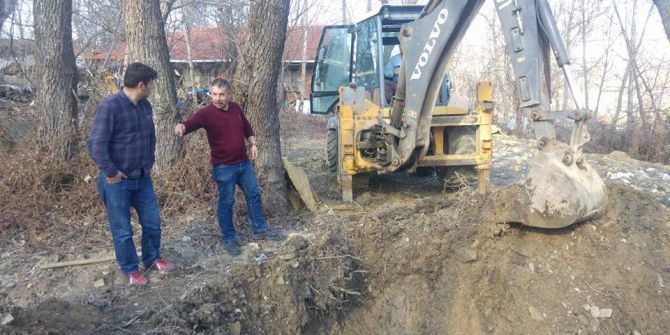 Köy Kanalizasyon Şebekesinde Bakım Ve Onarım Çalışması