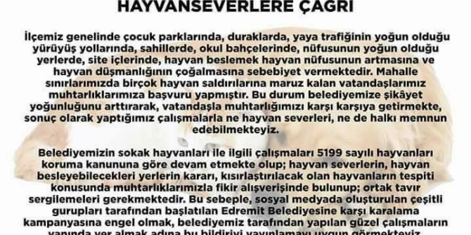 Edremit’te Muhtarlar İle Hayvanseverler Birbirine Girdi