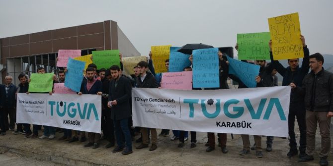 İsrail’in "Ezan Yasağı" Kararı, Karabük’te Protesto Edildi