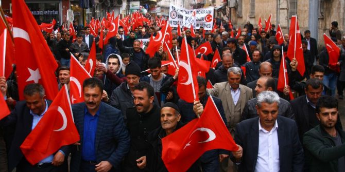 Hani’de ‘Teröre Lanet, Şehide Saygı’ Mitingi