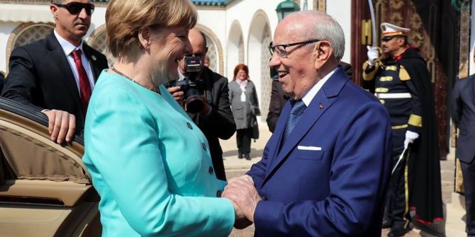 Tunus Cumhurbaşkanı Essebsi, Almanya Başbakanı Merker’i Kabul Etti