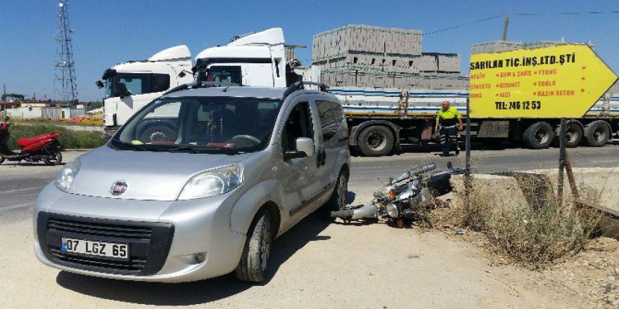 Manavgat’ta Trafik Kazası: 1 Yaralı