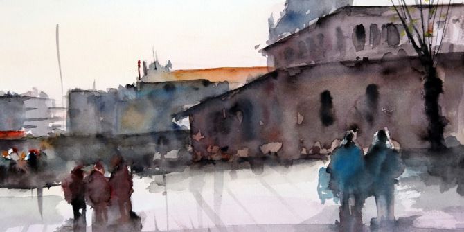 Karikatürlü Ev’de Suluboya Resim Sergisi