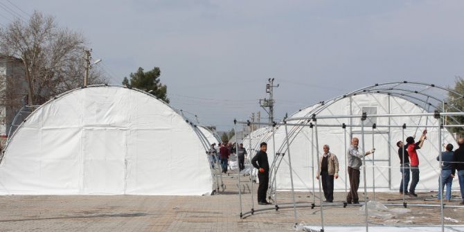Deprem Bölgesine Çadır Derslikler Kuruldu