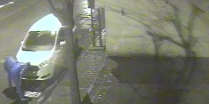 Güvenlik Kameralarına Yakalanan Plaka Hırsızları Tutuklandı