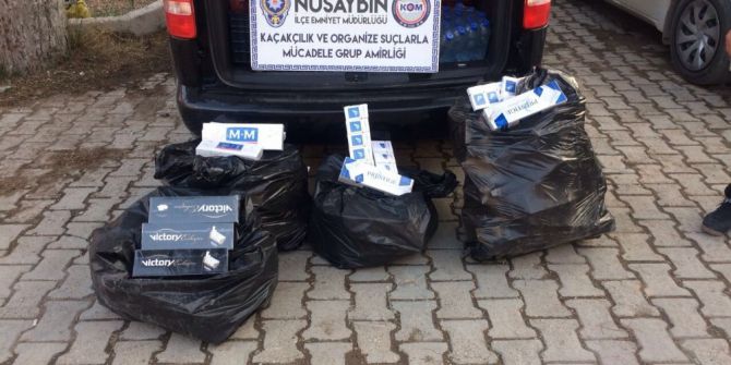 Nusaybin’de Kaçak Akaryakıt Ve Sigara Ele Geçirildi