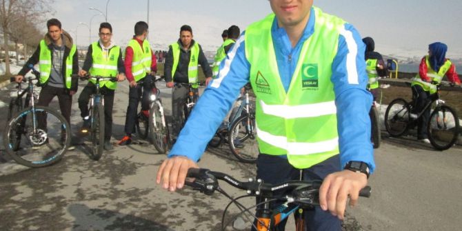 Van Gölü Sahilinde Bisiklet Etkinliği