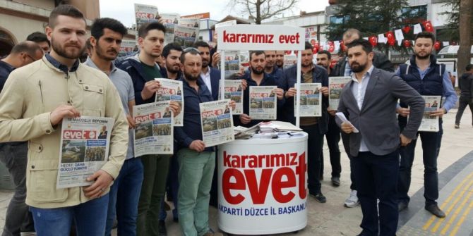 Ak Gençler Kılıçdaroğlu’na “Evet” Gazetesi Gönderdiler