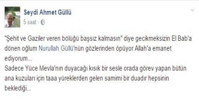 Doktor Babanın Görev Yerine Dönen Gazi Oğluna Duası ’Seni Allah’a Emanet Ediyorum’