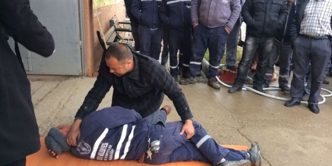 Şantiyedeki Tatbikat Gerçeğini Aratmadı