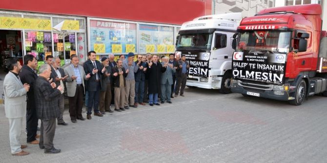 Halep’e İki Tır Yardım Malzemesi Daha Gönderildi