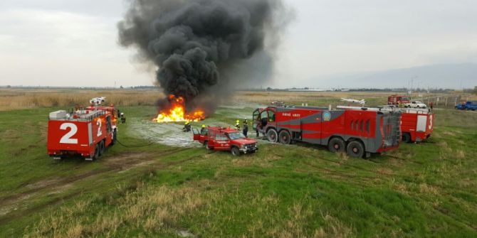 Koca Seyit’te Uçak Kaza Kırım Tatbikatı