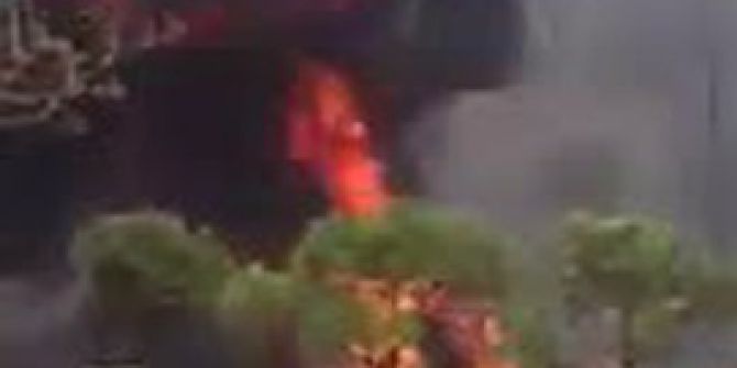 Büyükçekmece’de Düşen Helikopter Alev Alev Yandı