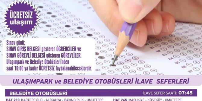 Büyükşehirden Ygs Sınavı İçin Ulaşım Seferberliği