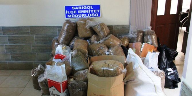 Sarıgöl’de 250 Kg Kaçak Tütüne El Konuldu