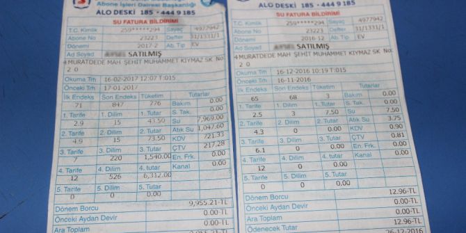 Bakkala 10 Bin Tl’lik Su Faturası Şoku