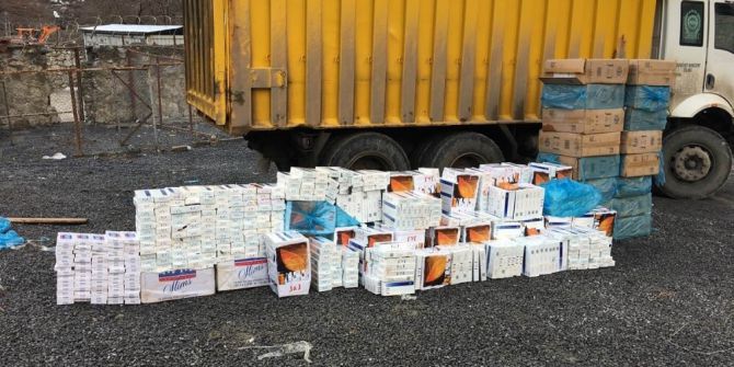 Hakkari’de 17 Bin 960 Paket Kaçak Sigara Ele Geçirildi