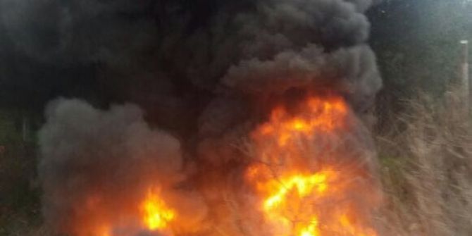 Edremit’te Metrelerce Yükselen Alevler Korkuttu