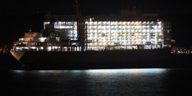 Hayvan Gemisi Çanakkale Boğazında Arıza Yaptı