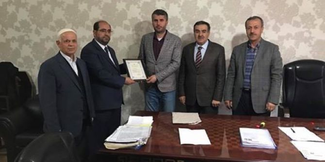 Türkiye Diyanet Vakfından Çallı Ailesine Teşekkür Belgesi